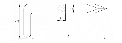 Гвозди квадратные с удлиненной Г-образной головкой ч.7811-7111